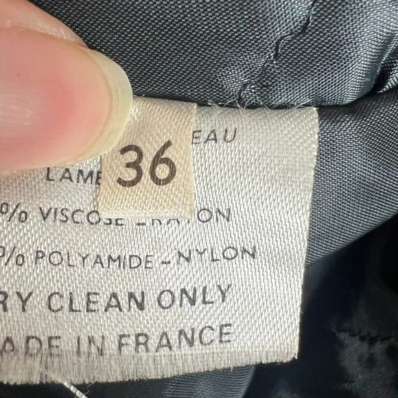 Yves Saint Laurent Coat Jacket Rive Gauche Tartan Lambswool Purple Wood Button - Picture 8 of 14